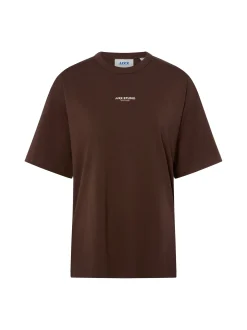 JJXX Damen T-Shirt in kastanie - Ausschnitt: Rundhals