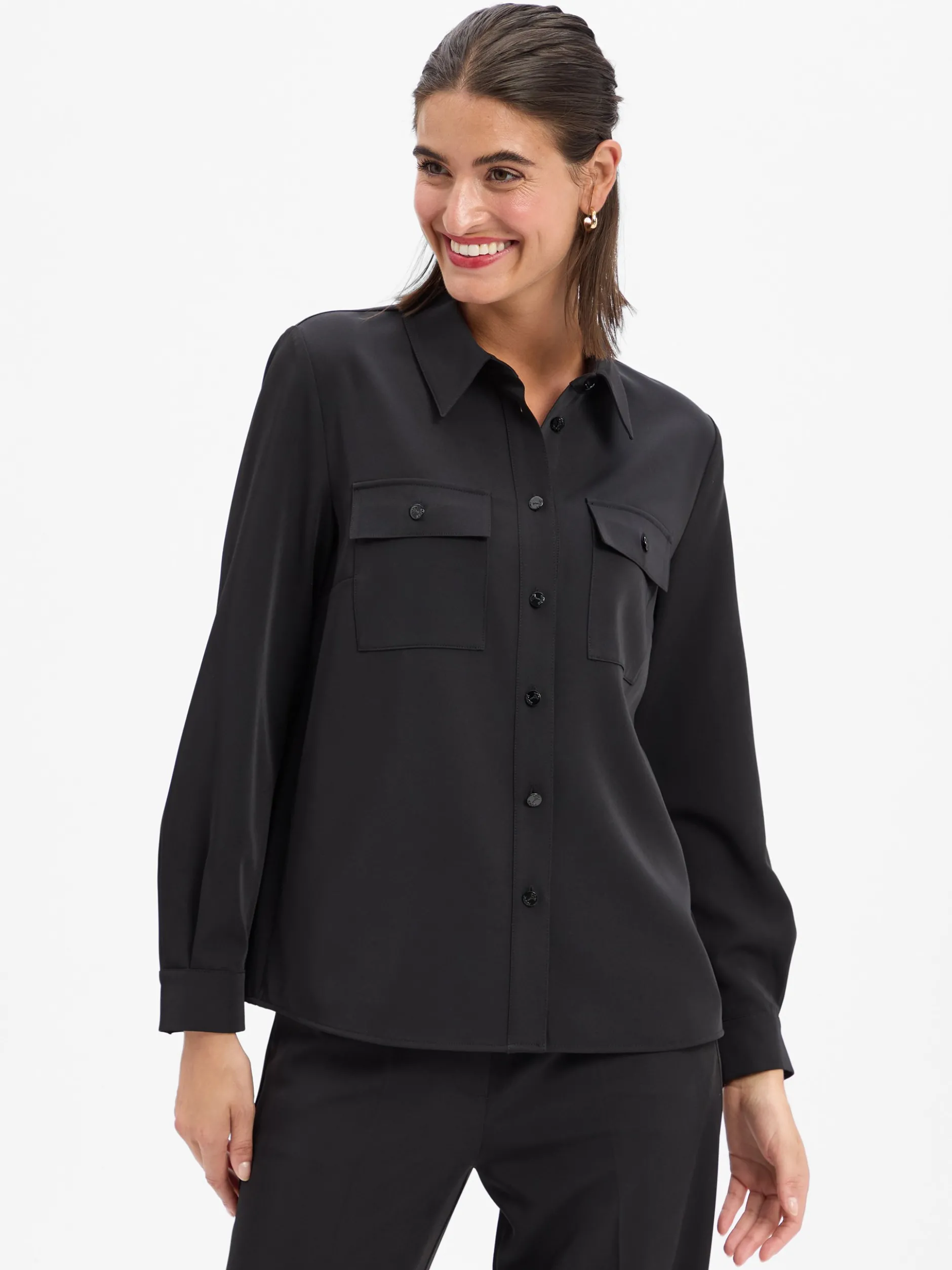 JOOP! Damen Bluse - Bakara in schwarz - Ärmel: langarm