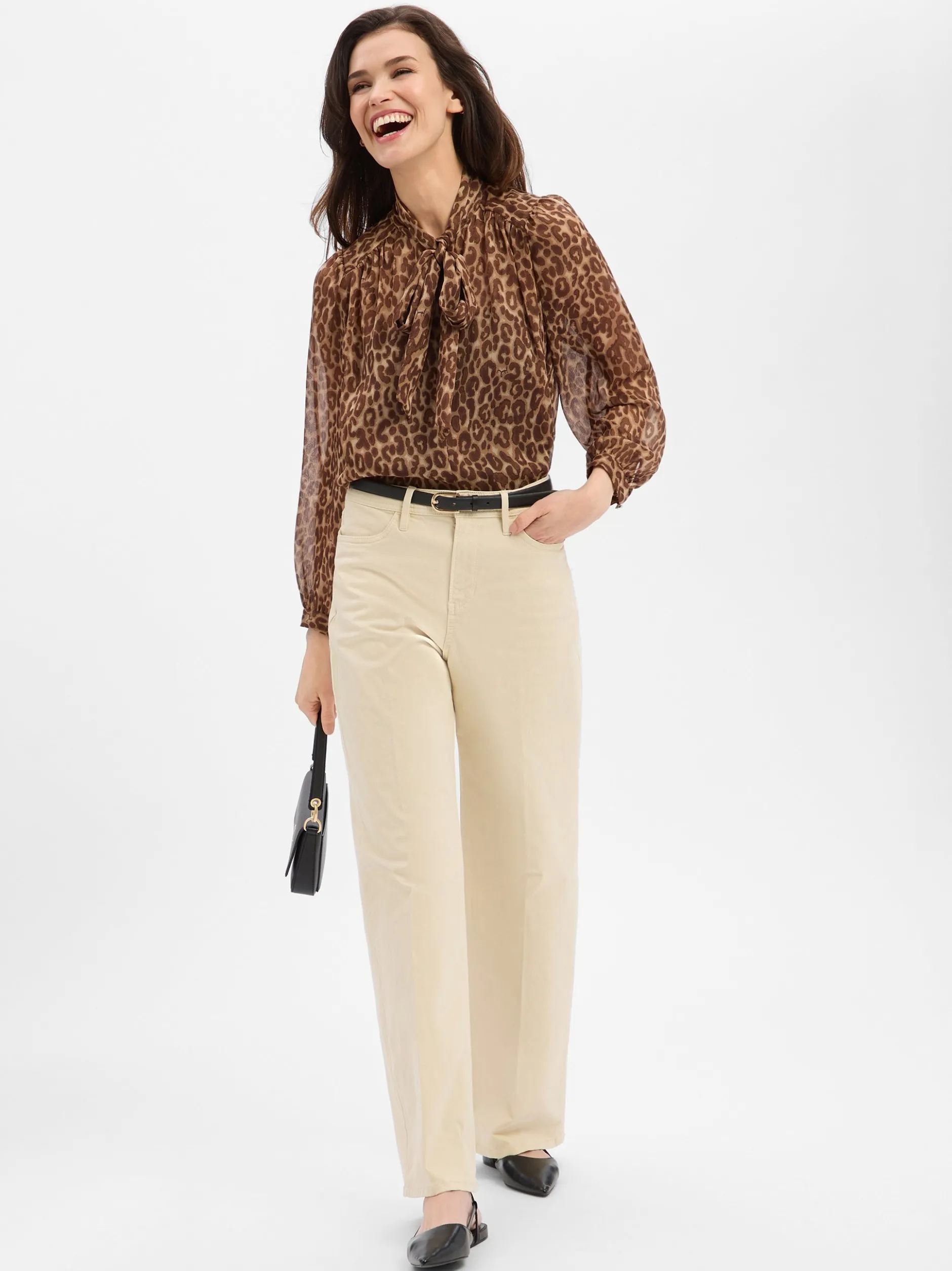 JOOP! Damen Bluse - Bettina in mehrfarbig camel