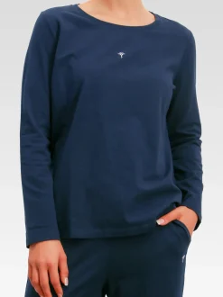 JOOP! Damen Longsleeve - Cosy in blau - Ärmel: langarm