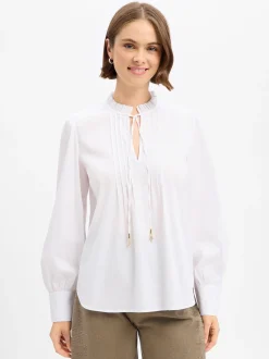 JOOP! Damen Rüschenbluse - Belmira in weiß
