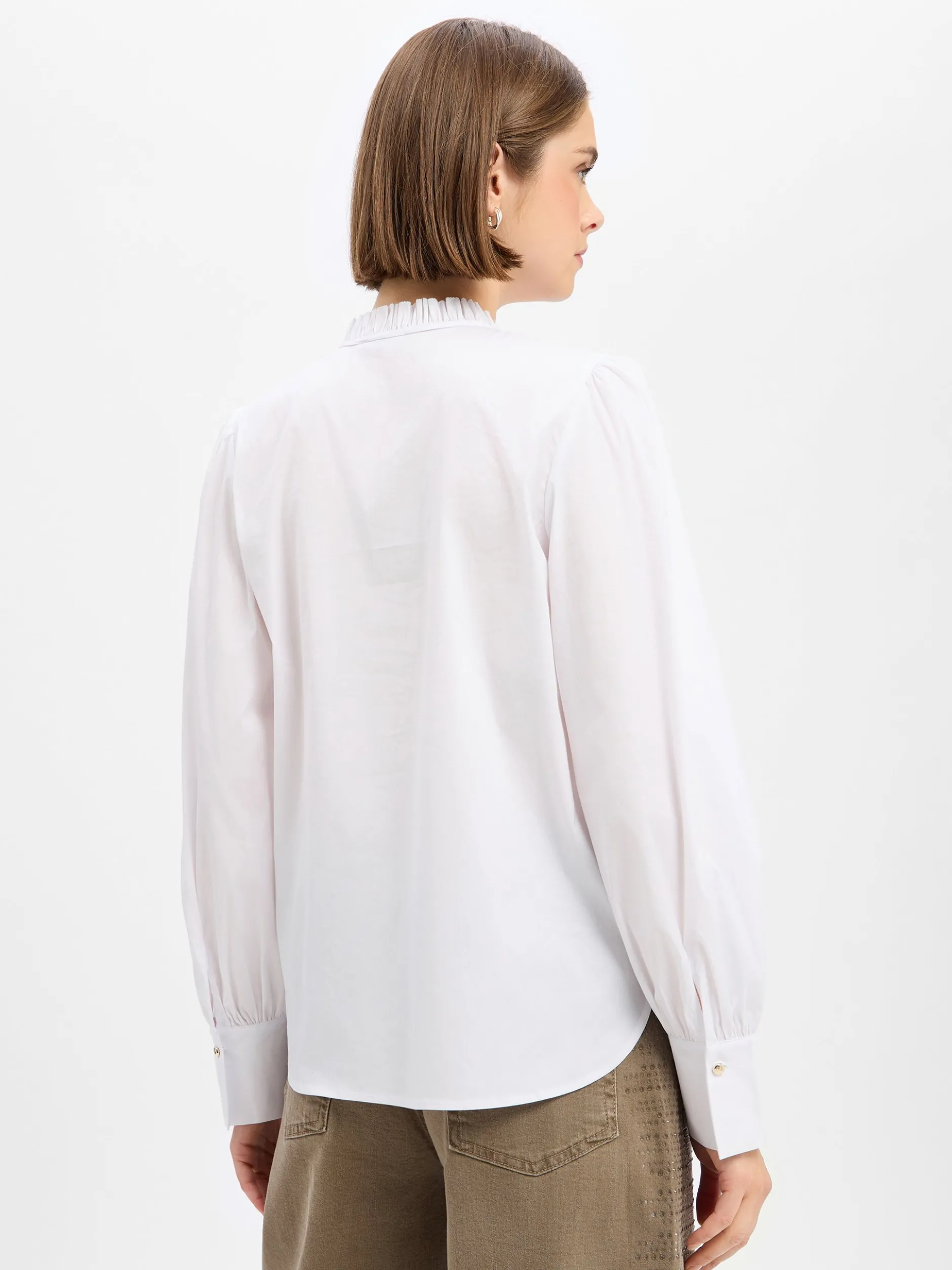 JOOP! Damen Rüschenbluse - Belmira in weiß