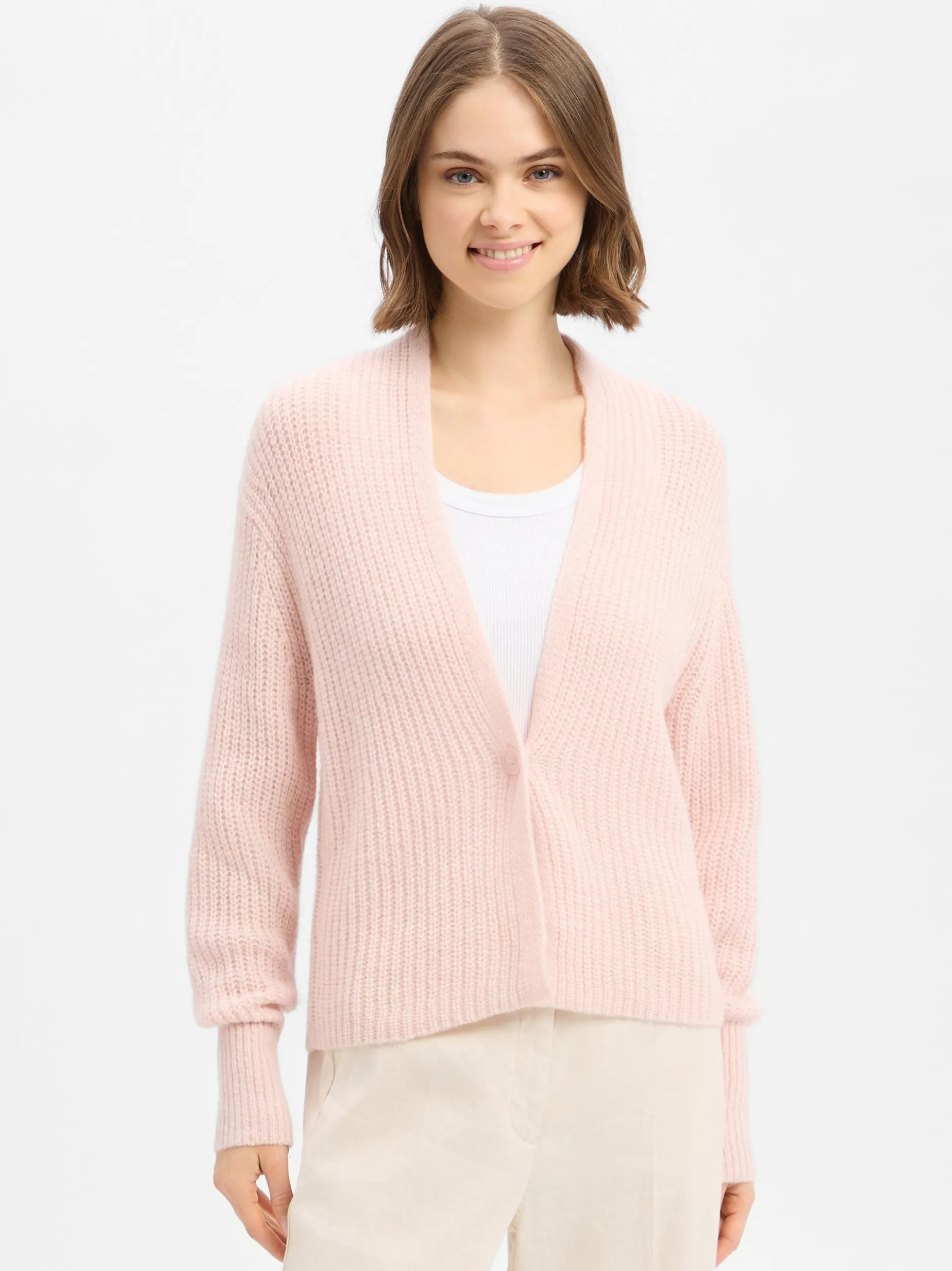 JOOP! Damen Strickjacke mit Alpakaanteil - Kanna in rosa