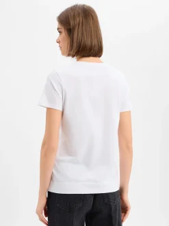 JOOP! Damen T-Shirt in weiß - Ausschnitt: V-Ausschnitt