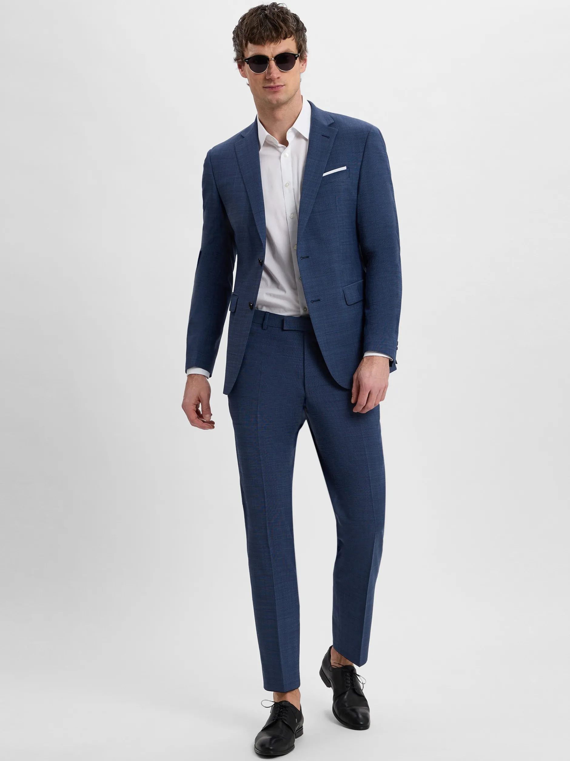 JOOP! Herren Baukasten-Sakko mit Woll-Anteil - Modern Fit in blau