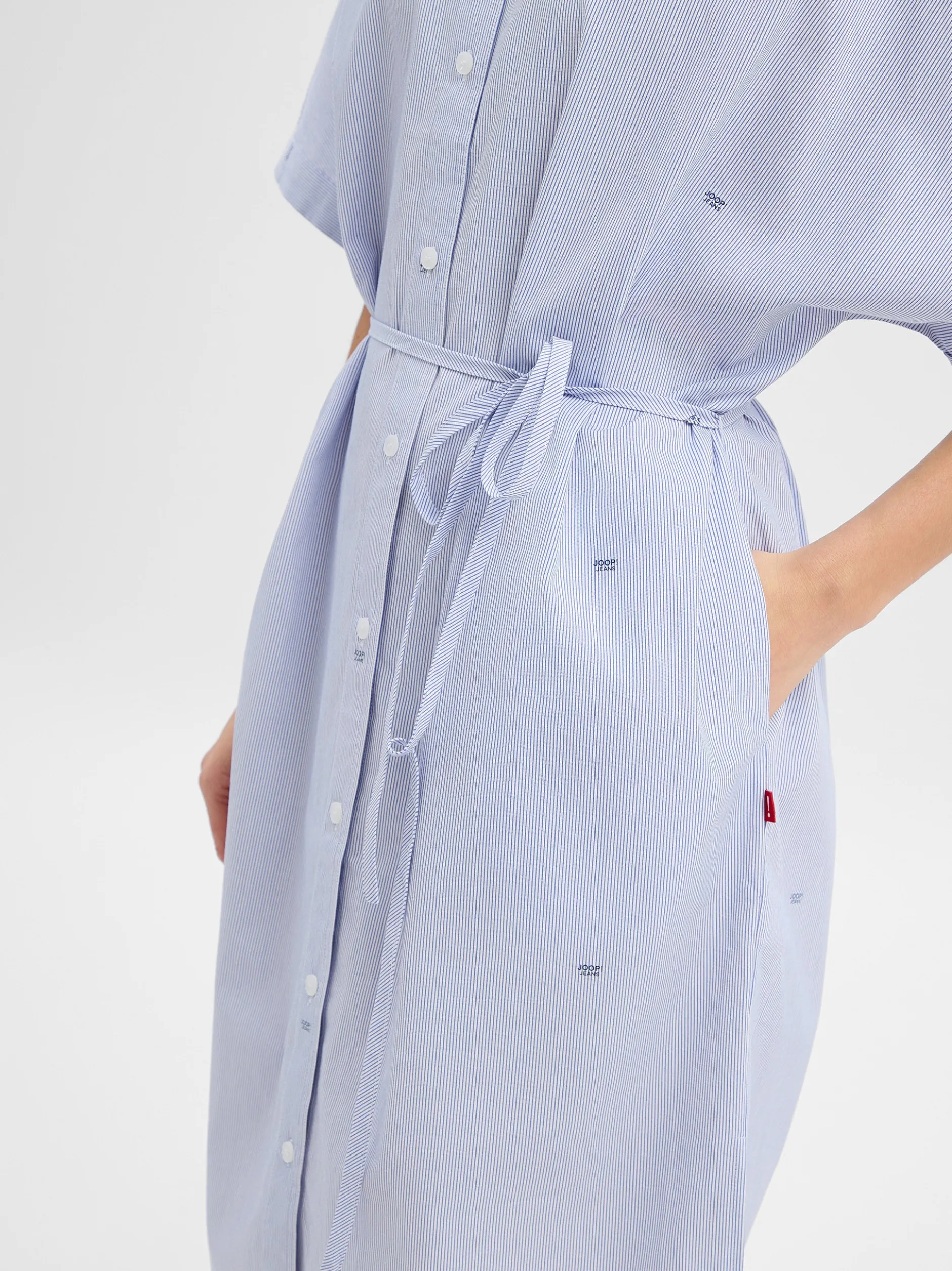 Joop Jeans Damen Blusenkleid - Davinia in blau weiß