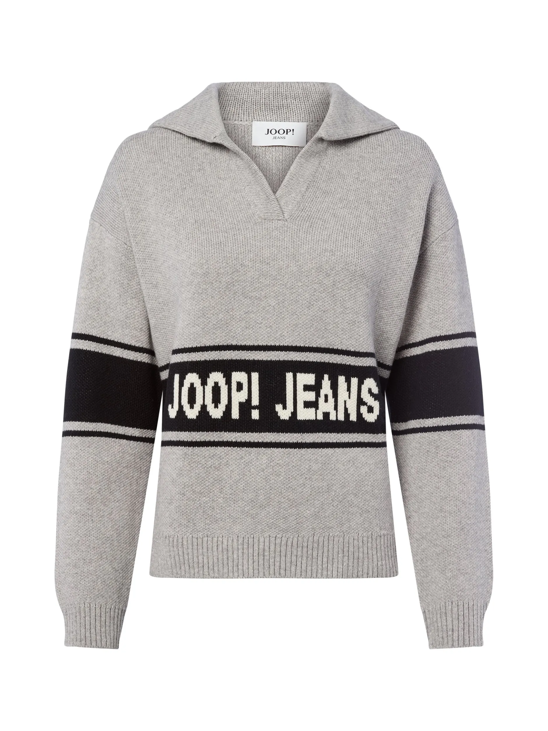 Joop Jeans Damen Strickpullover - Kilo in hellgrau