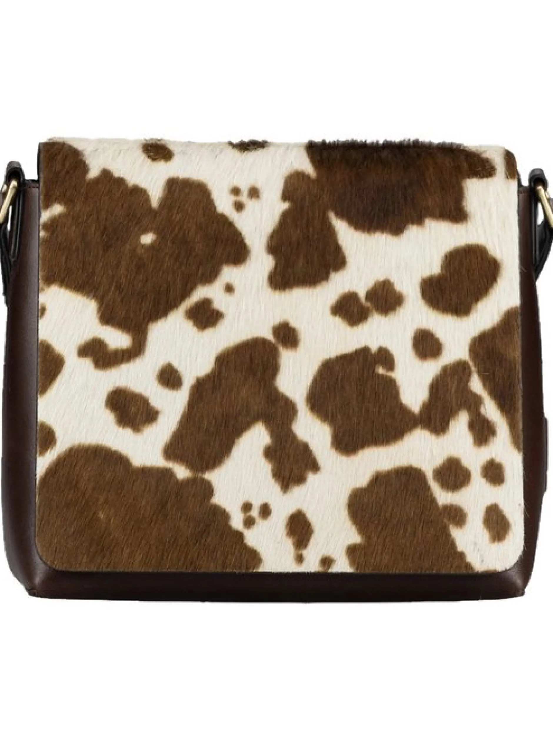 Jost Damen Bodybag - Furry Cow Shoulder Bag M in braun