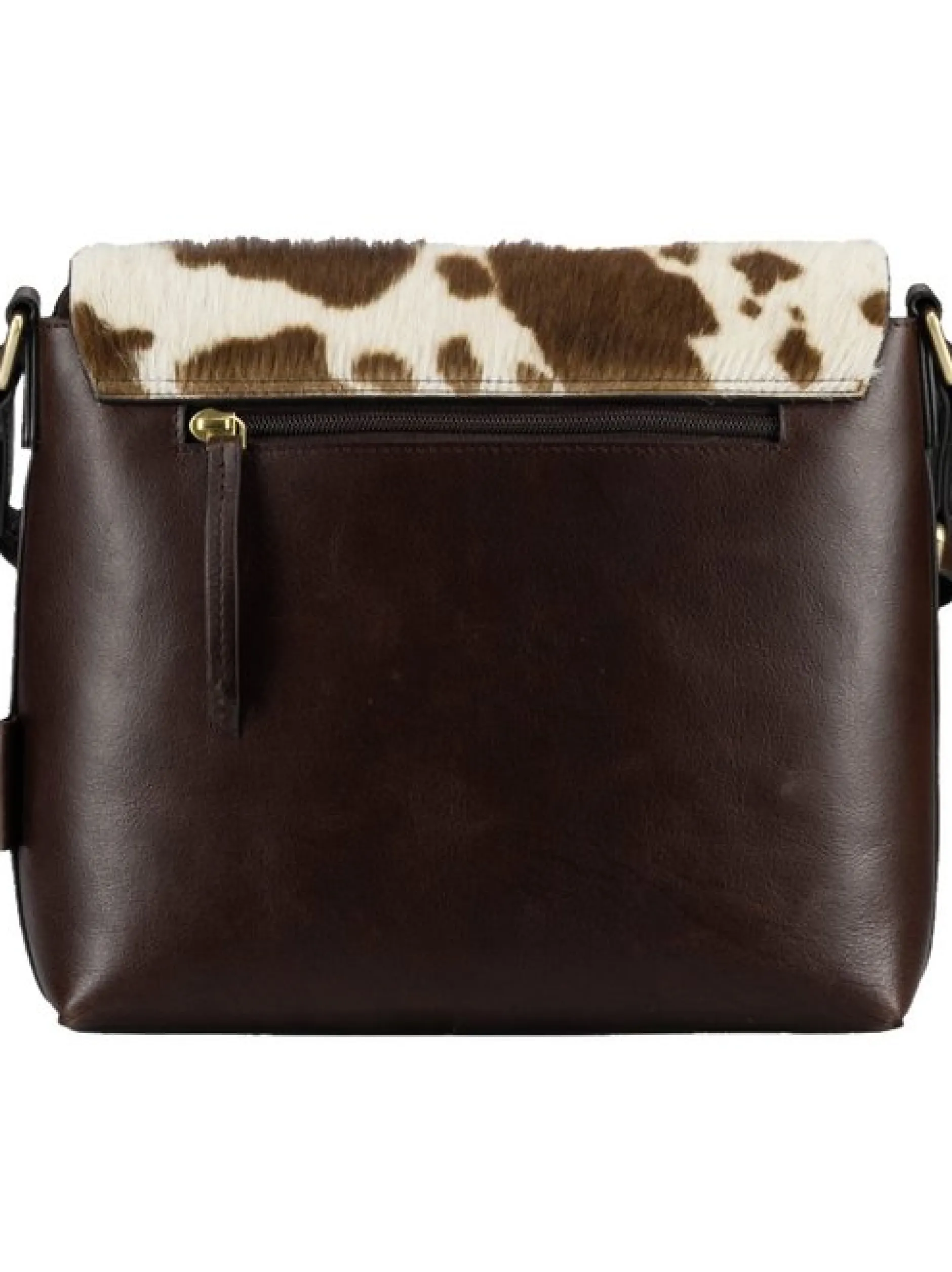 Jost Damen Bodybag - Furry Cow Shoulder Bag M in braun