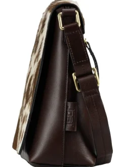 Jost Damen Bodybag - Furry Cow Shoulder Bag M in braun