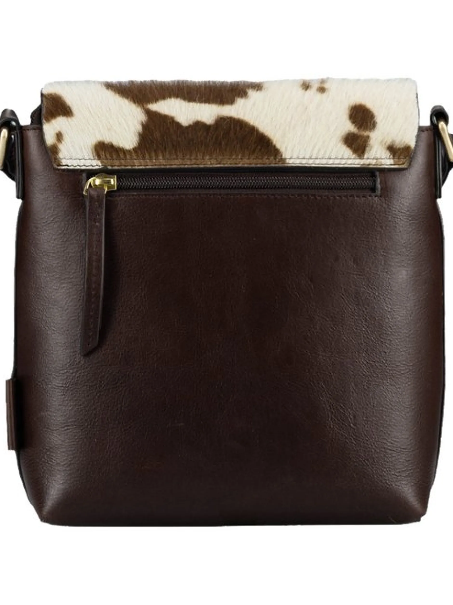 Jost Damen Schultertasche - Furry Cow S in braun