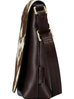 Jost Damen Schultertasche - Furry Cow S in braun