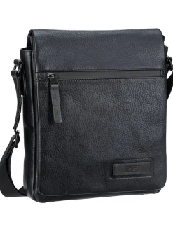 Jost Herren Umhängetasche - Stockholm Flap S in schwarz