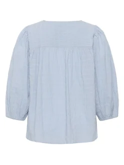Kaffe Curve Damen Bluse KCmaisie in hellblau