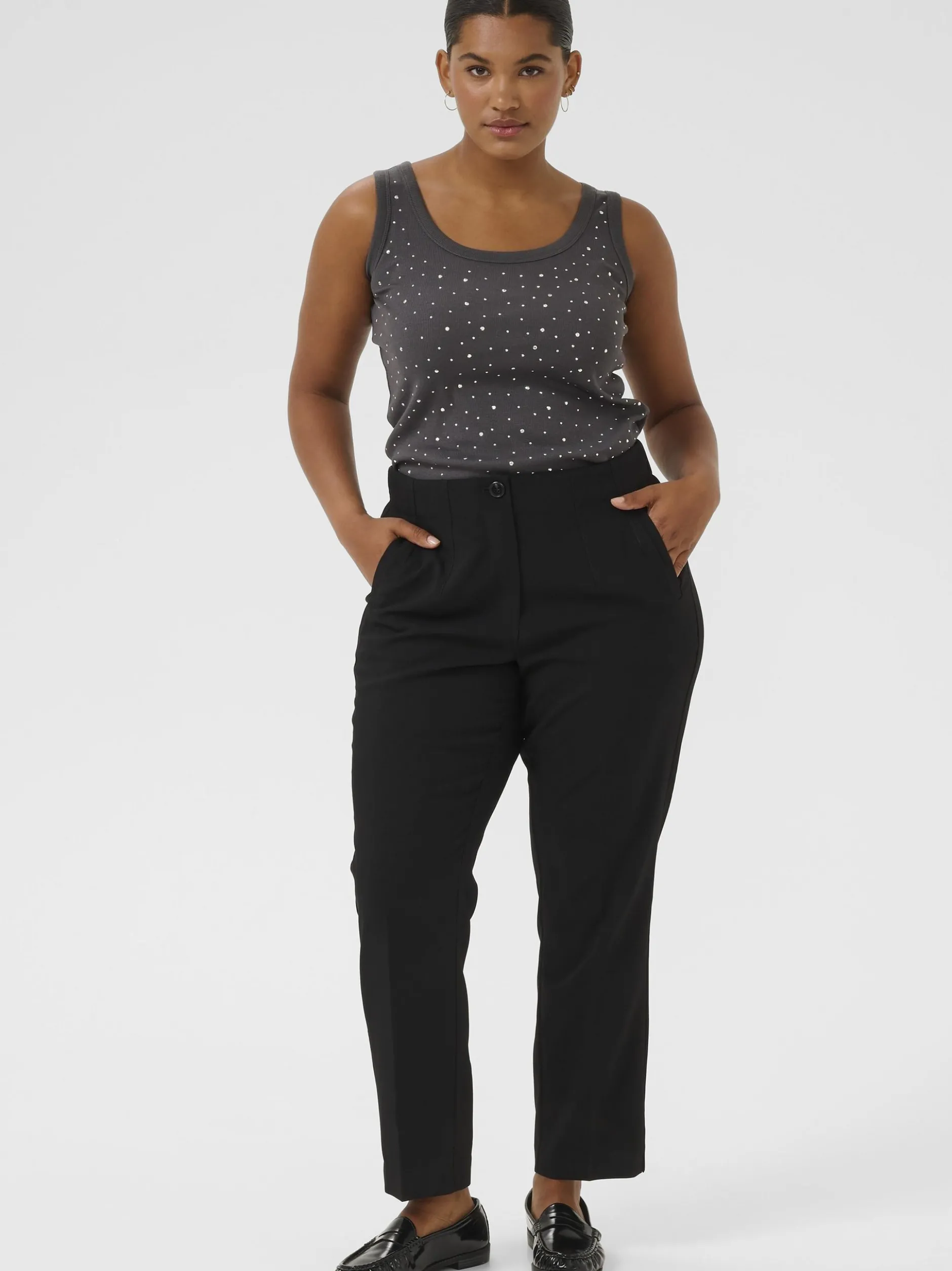 Kaffe Curve Damen Hose KCelia in schwarz