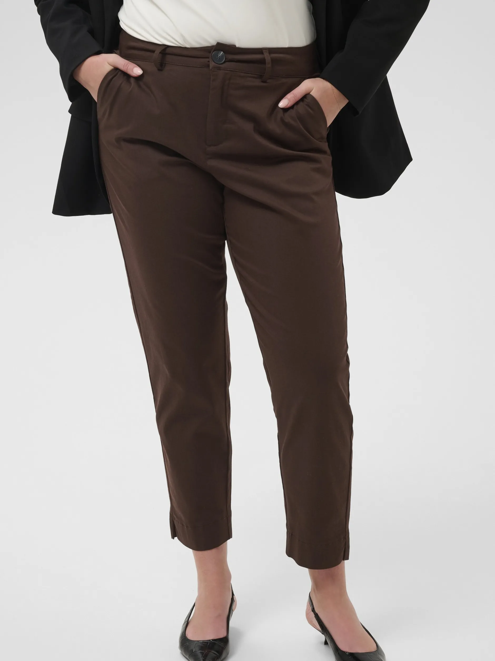 Kaffe Curve Damen Hose KCleana in braun