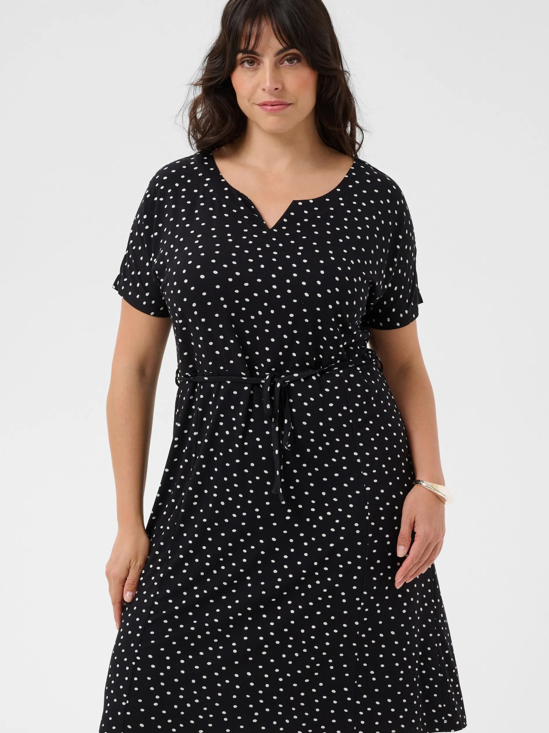 Kaffe Curve Damen Kleid KCmella in schwarz