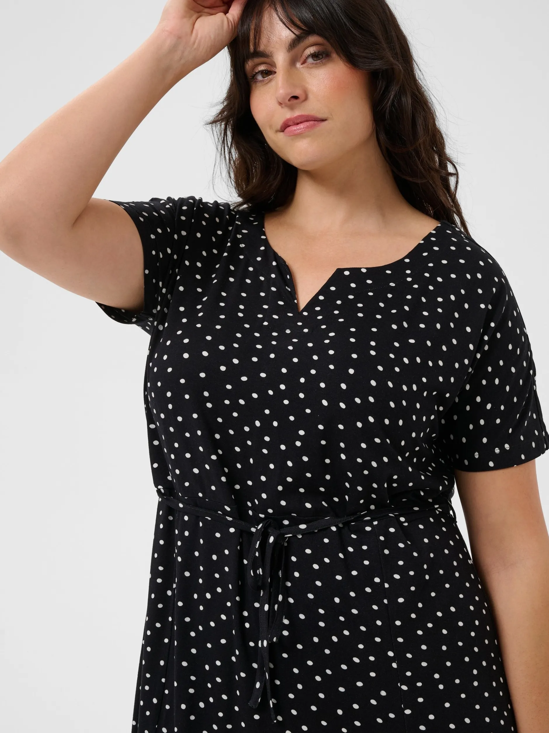 Kaffe Curve Damen Kleid KCmella in schwarz