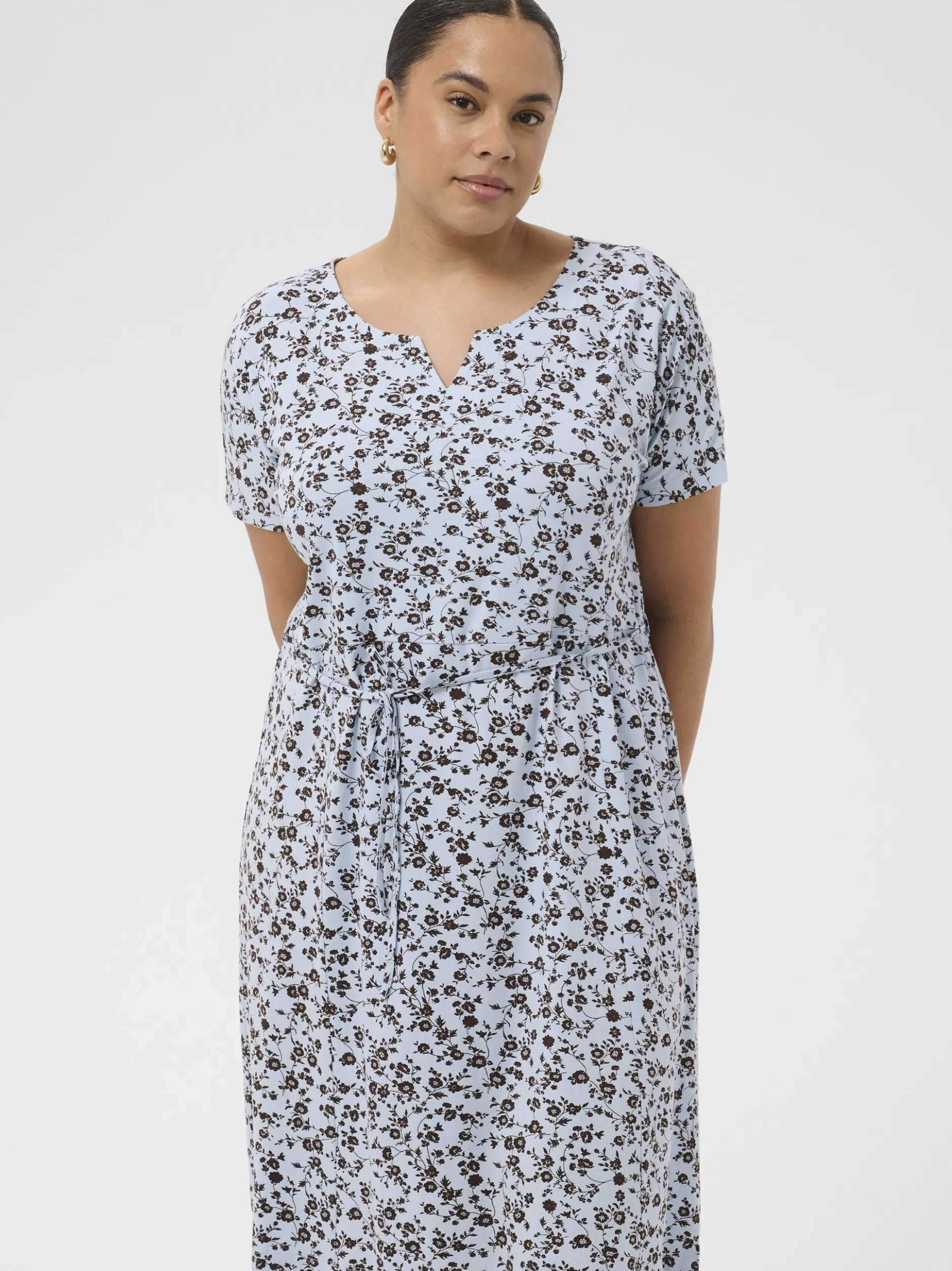 Kaffe Curve Damen Kleid KCmella in blau