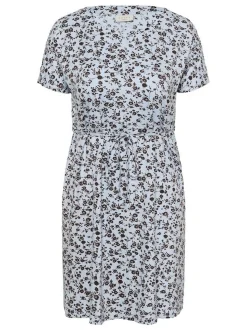 Kaffe Curve Damen Kleid KCmella in blau