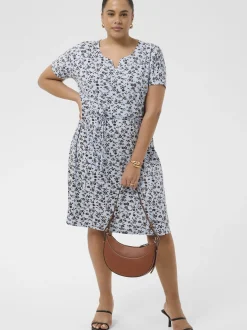 Kaffe Curve Damen Kleid KCmella in blau