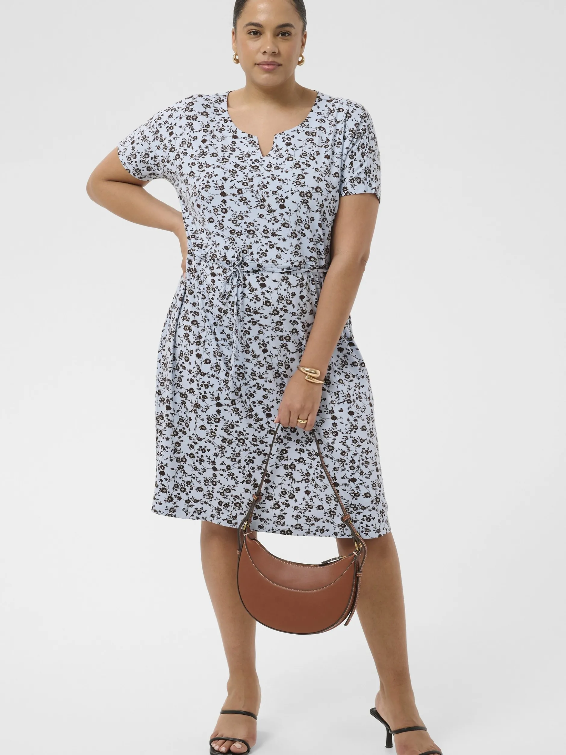 Kaffe Curve Damen Kleid KCmella in blau