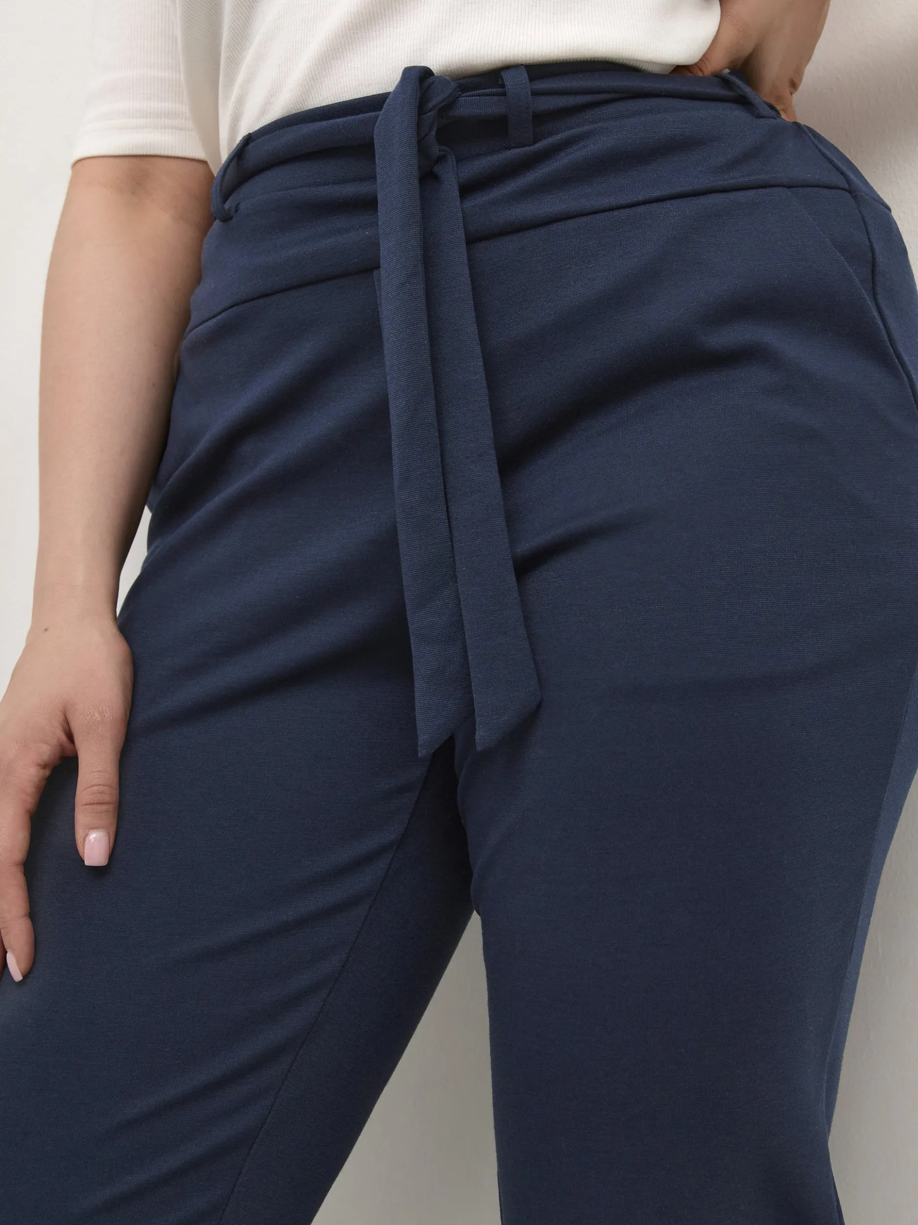 Kaffe Curve Damen Strickhose KCjenna in blau