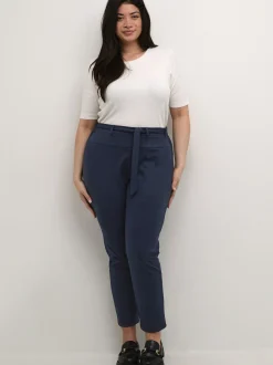Kaffe Curve Damen Strickhose KCjenna in blau