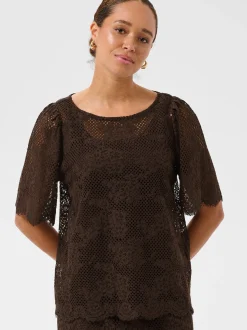 Kaffe Damen Bluse KAcornelia in braun