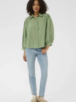 Kaffe Damen Bluse KAgabriela in grün