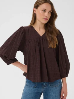 Kaffe Damen Bluse KAmissie in braun