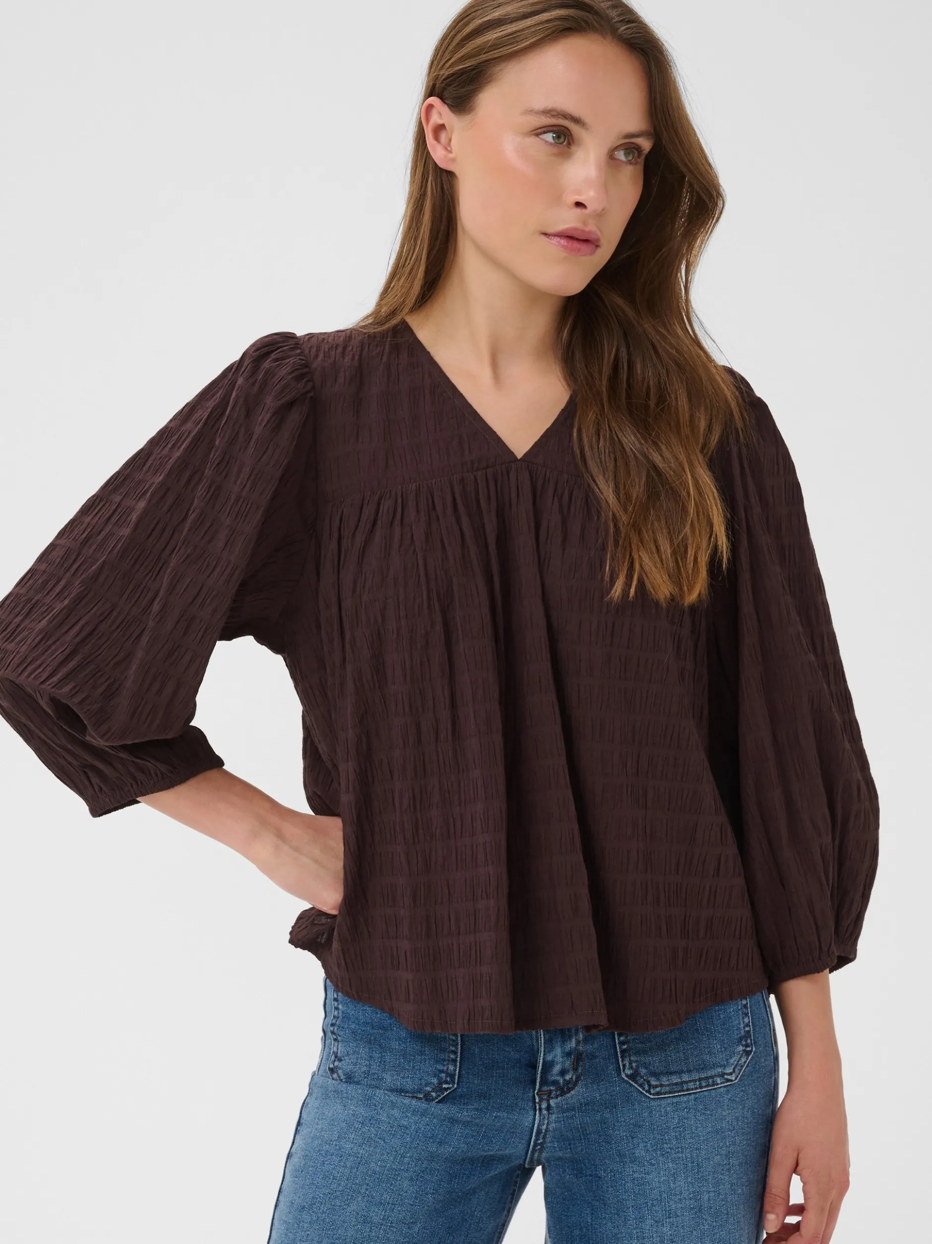 Kaffe Damen Bluse KAmissie in braun