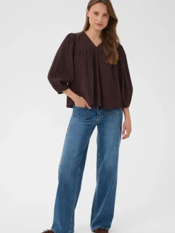 Kaffe Damen Bluse KAmissie in braun