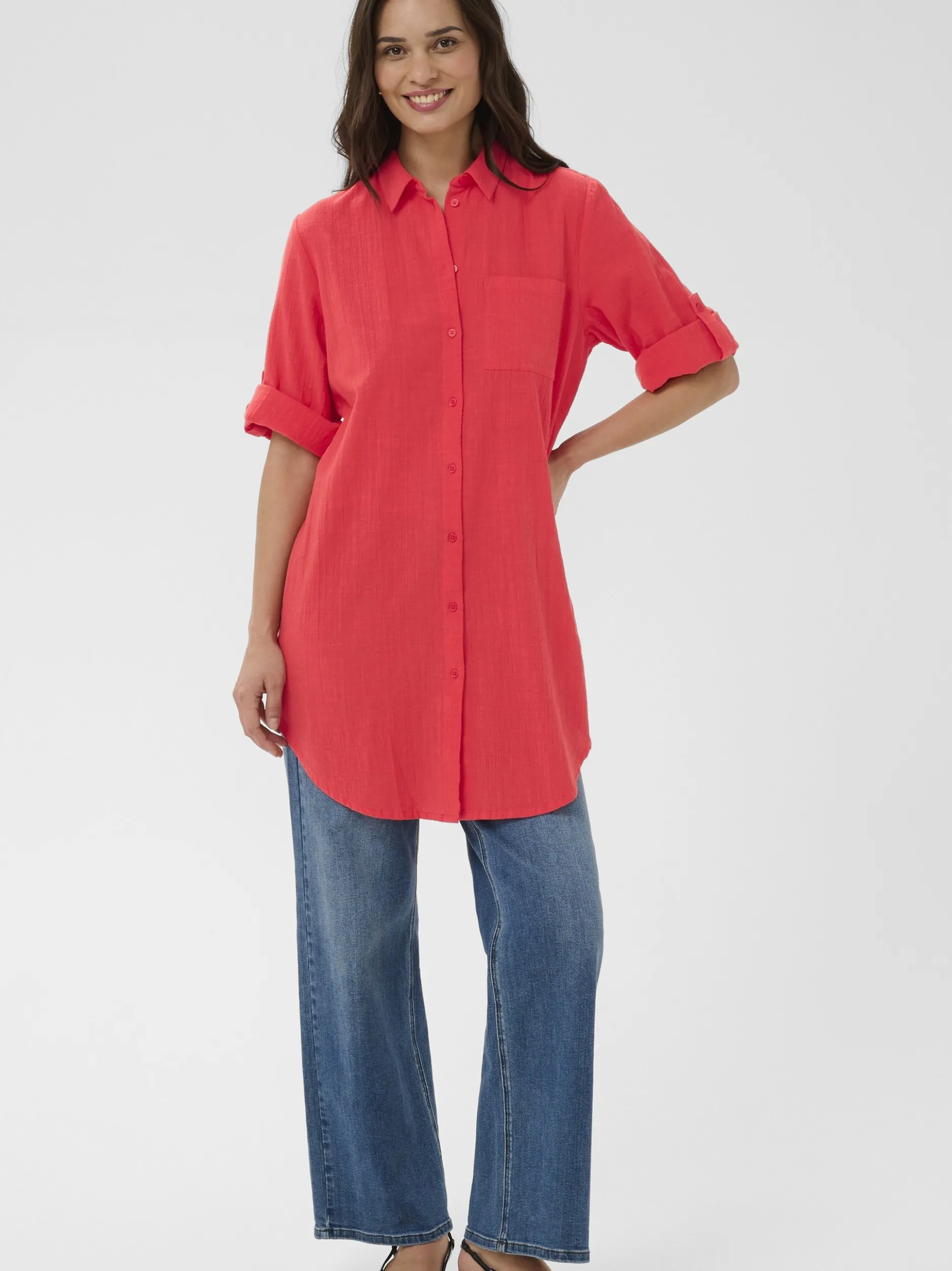Kaffe Damen Bluse KApauline in rot