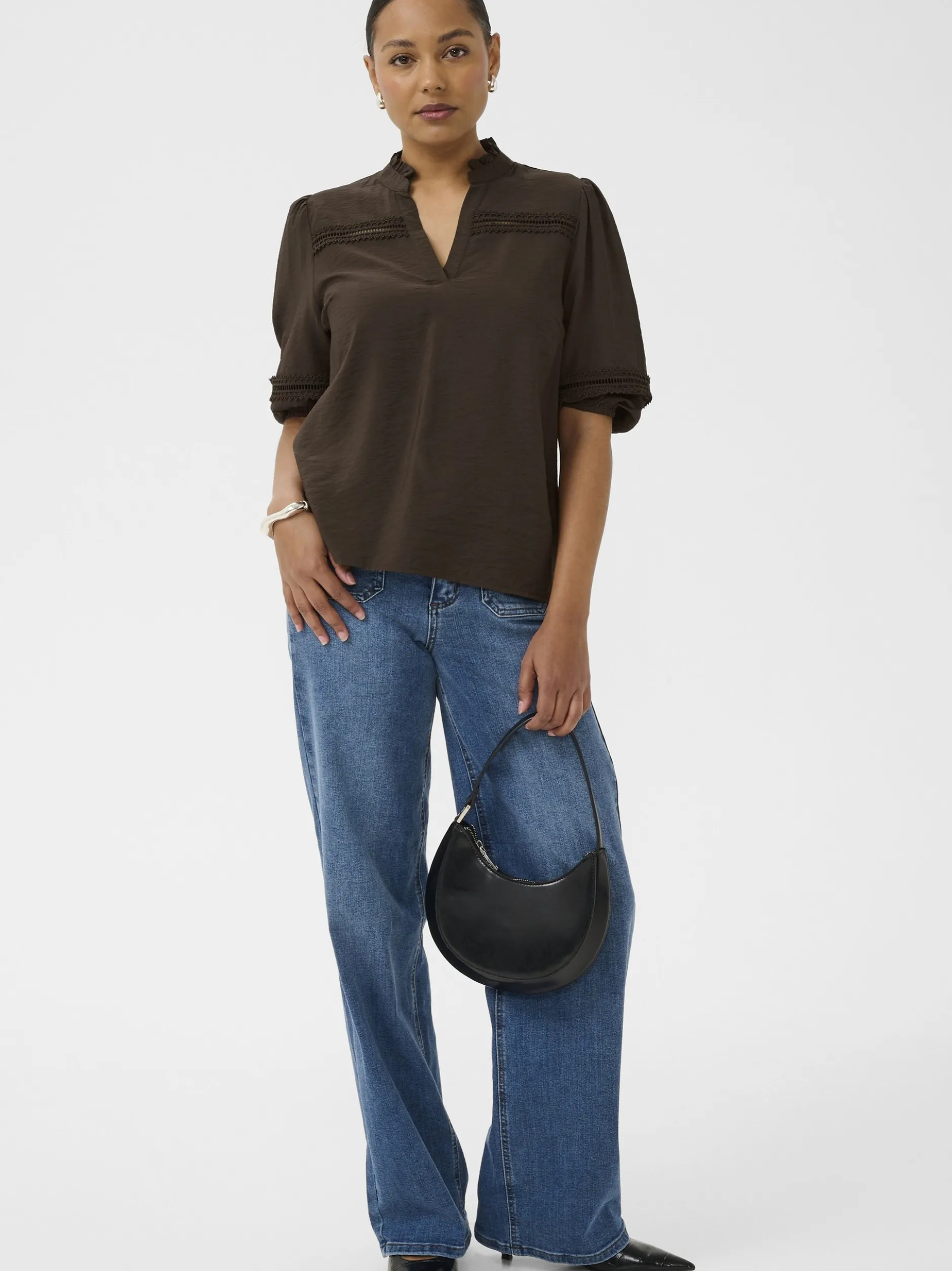 Kaffe Damen Bluse KAsonja in mocca