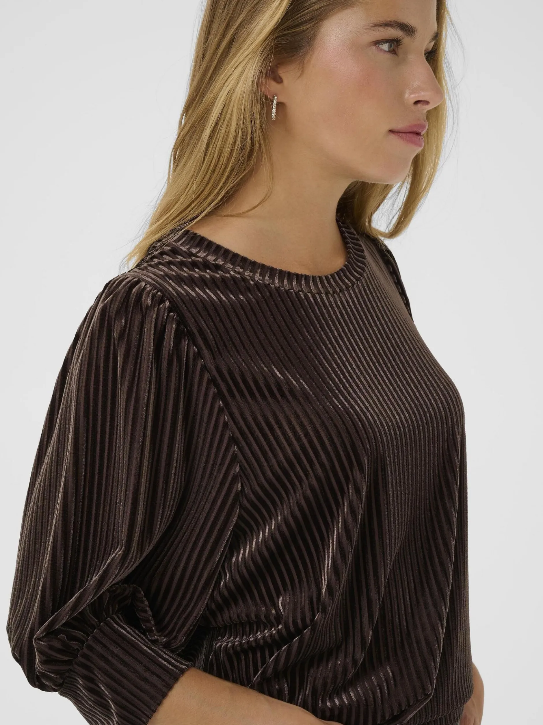 Kaffe Damen Bluse langarm KAcaca in mocca