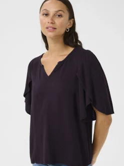 Kaffe Damen Blusenshirt KAmona in purple