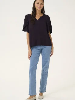 Kaffe Damen Blusenshirt KAmona in purple