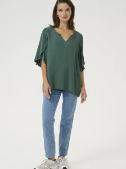 Kaffe Damen Blusenshirt KAmona in grün