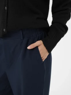 Kaffe Damen Casual Hose KAbeatrice Elastische Taille in blau
