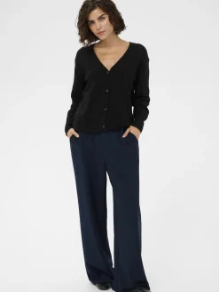 Kaffe Damen Casual Hose KAbeatrice Elastische Taille in blau