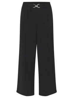 Kaffe Damen Casual Hose KAillis Hohe Taille in schwarz