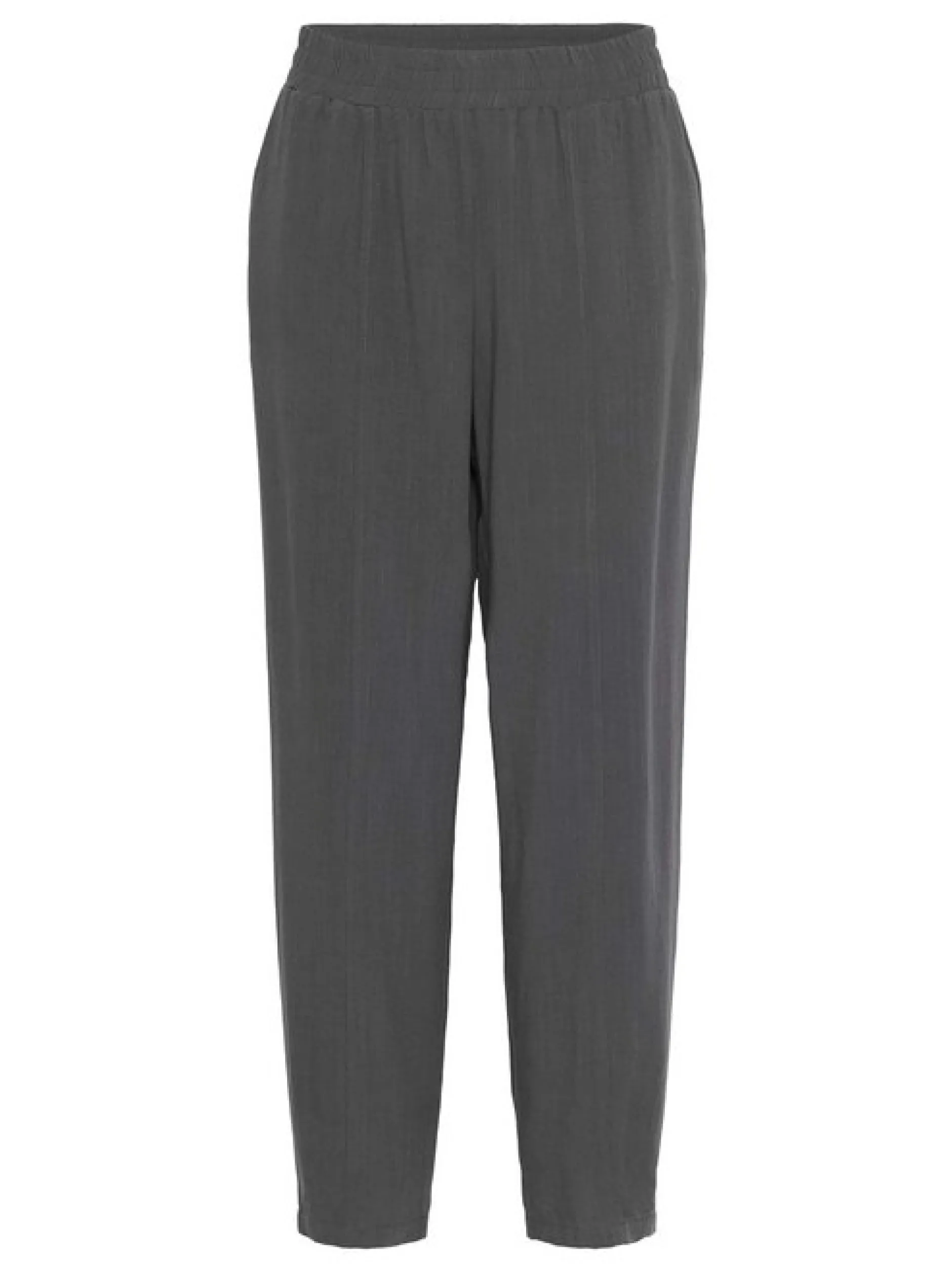 Kaffe Damen Casual Hose KAliny Hohe Taille in anthrazit