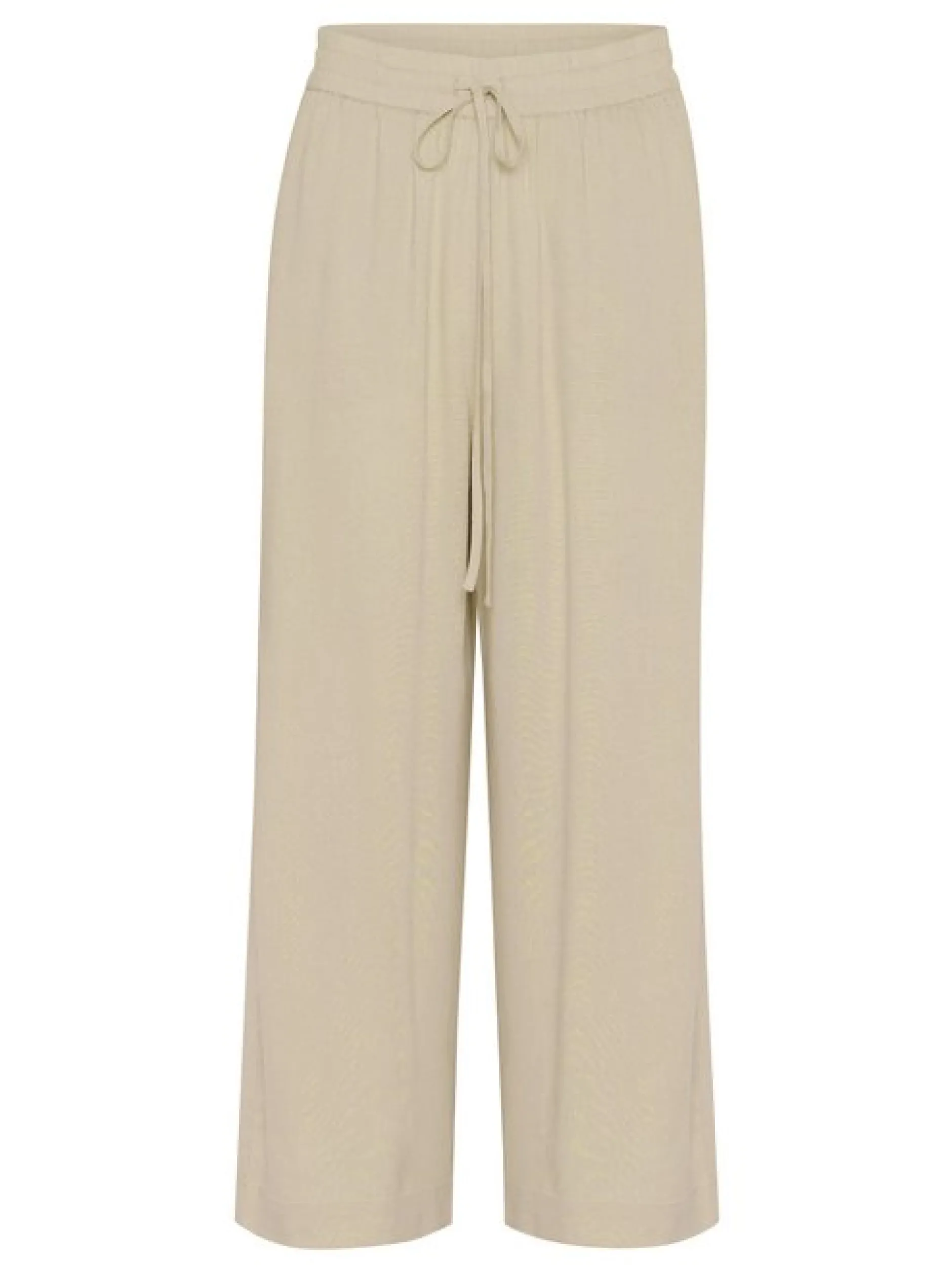 Kaffe Damen Casual Hose KAmilia Elastische Taille in beige