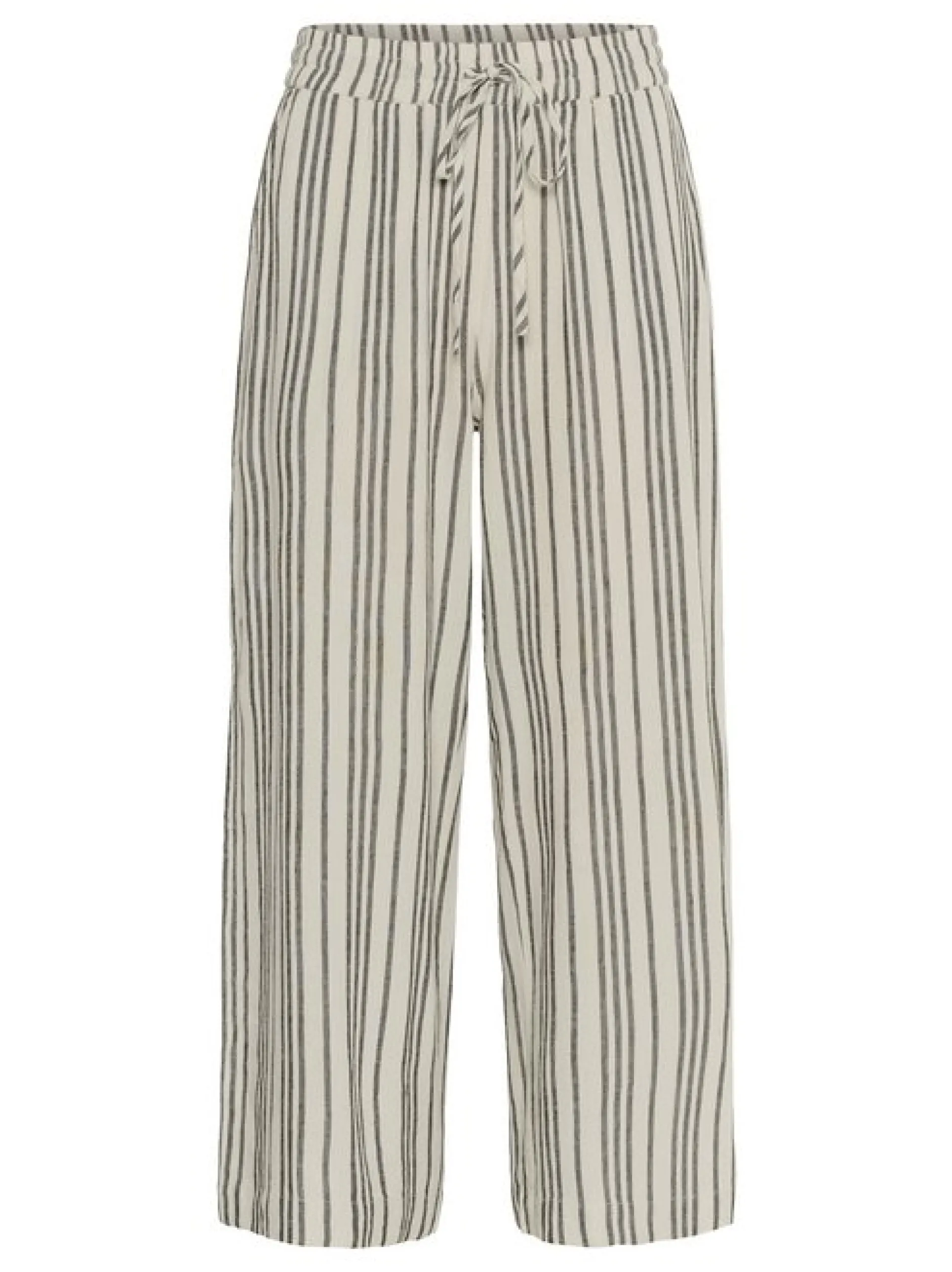 Kaffe Damen Casual Hose KAmilia Elastische Taille in sand schwarz