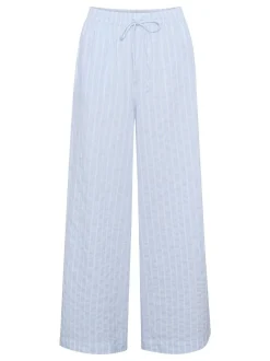 Kaffe Damen Casual Hose KAsara Hohe Taille in blau