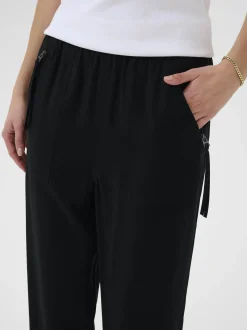 Kaffe Damen Casual Hose KAsonja Elastische Taille in schwarz