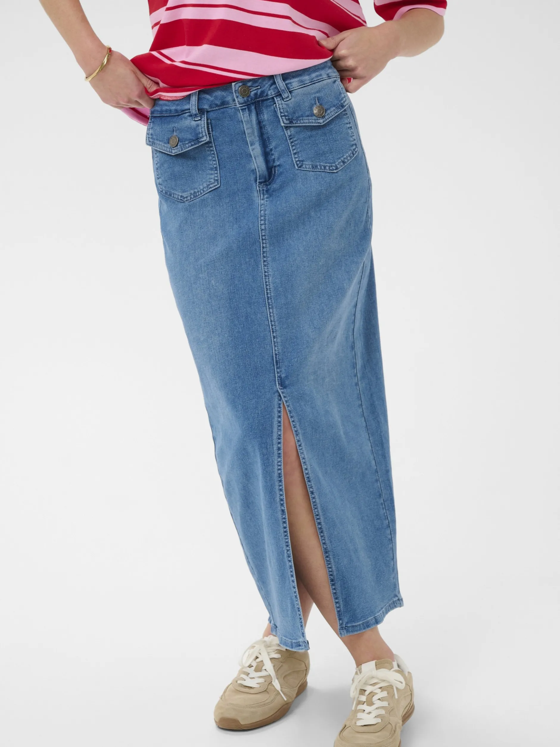 Kaffe Damen Denimrock KAandrea in medium stone denim
