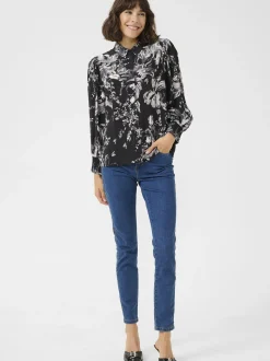 Kaffe Damen Hemdbluse KAisa in schwarz