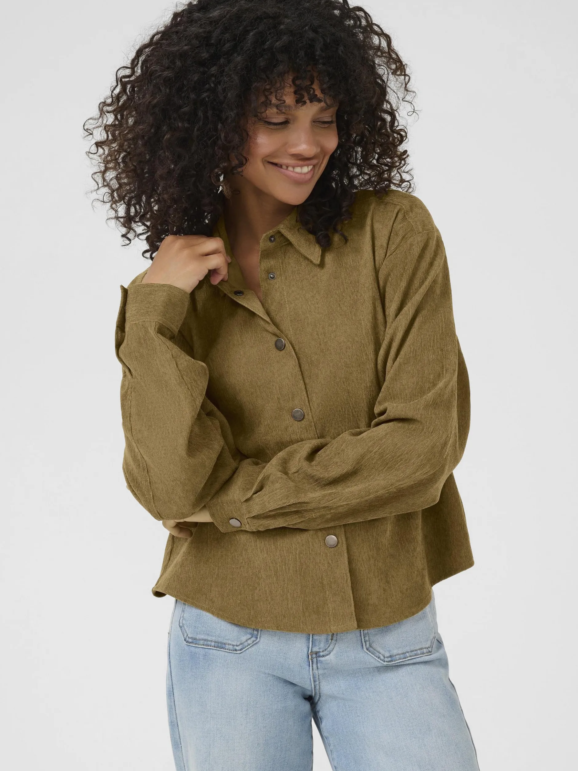 Kaffe Damen Hemdbluse KAvera in braun